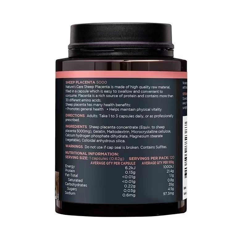 【現貨快速達】羊胎盤菁華5000mg120粒Nature＇sCare澳商AUSTRALIA SHEEP PLACENTA-細節圖3