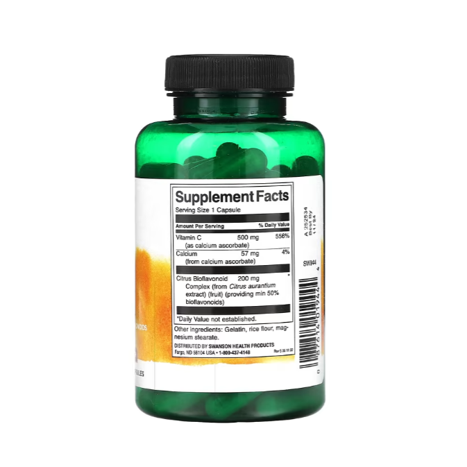 【現貨快速達】美國swanson維C1000玫瑰果維生素C高含量/維C500柑橘生物類黃酮維生素C高含量維他命c-細節圖7