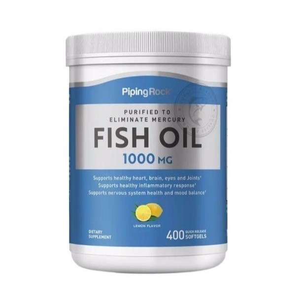 【現貨】深海魚油DHA添加檸檬草油無腥味EPA歐米伽3高濃度1000mg*400粒PipingRock FISH OIL-規格圖4
