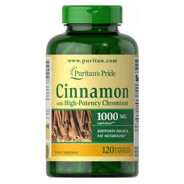 普麗普萊 肉桂 + 高效鉻1000mg 120粒/60粒 Puritan＇s Pride Cinnamon-規格圖2