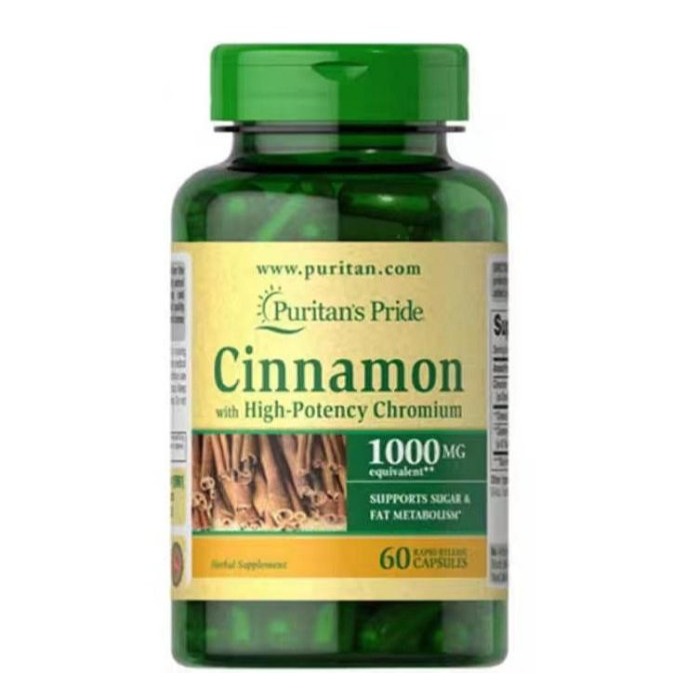 普麗普萊 肉桂 + 高效鉻1000mg 120粒/60粒 Puritan＇s Pride Cinnamon-規格圖2