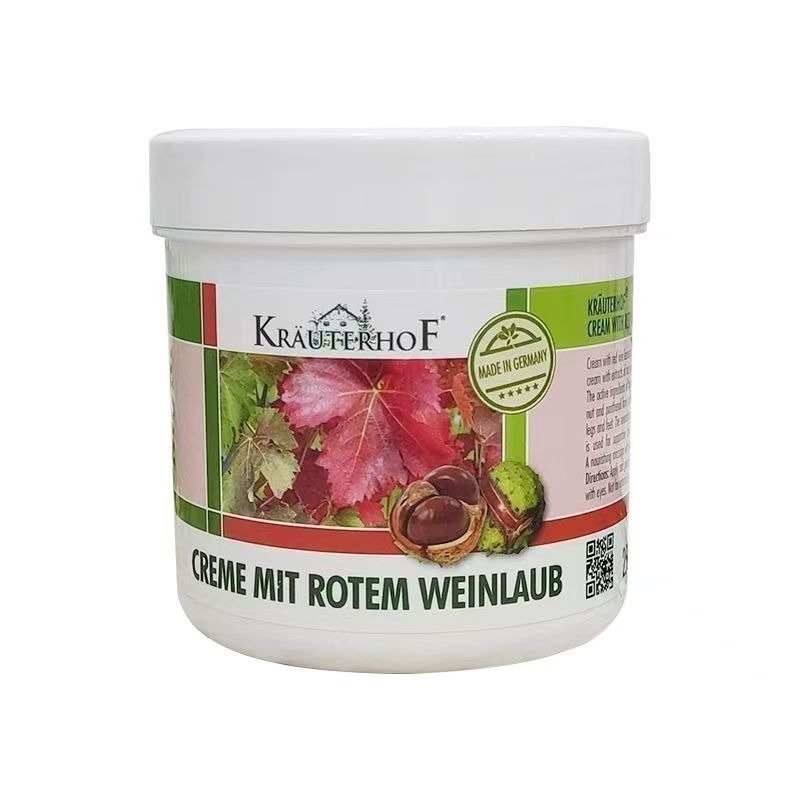 【現貨】德國Krauterhof七葉莊園 靜脈曲張專用 七葉樹美腿霜(250ml)葡萄葉甦活按摩霜 草本莊園 紅藤葉足霜-細節圖2