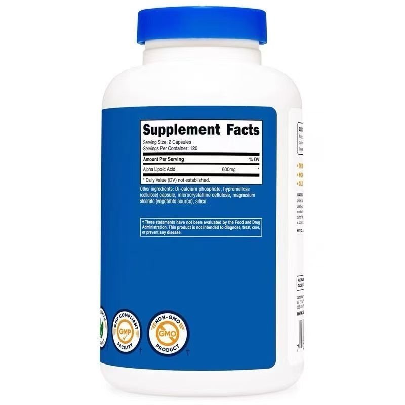 美國Nutricost Alpha Lipoic Acid阿爾法α硫辛酸，每粒300mg，240粒/120粒-細節圖3