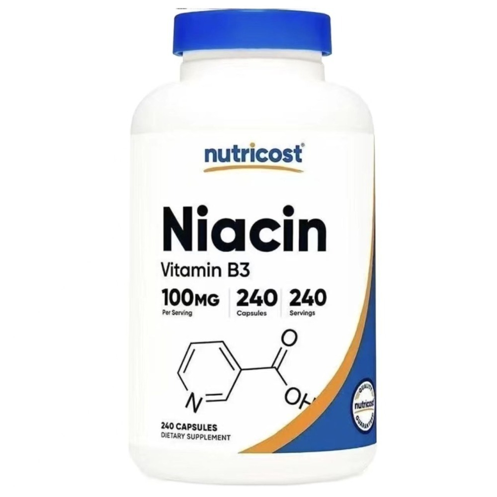 【現貨】Nutricost菸鹼酸維生素B3美國Niacin Vitamin 500mg 240粒/100mg 240粒-細節圖3