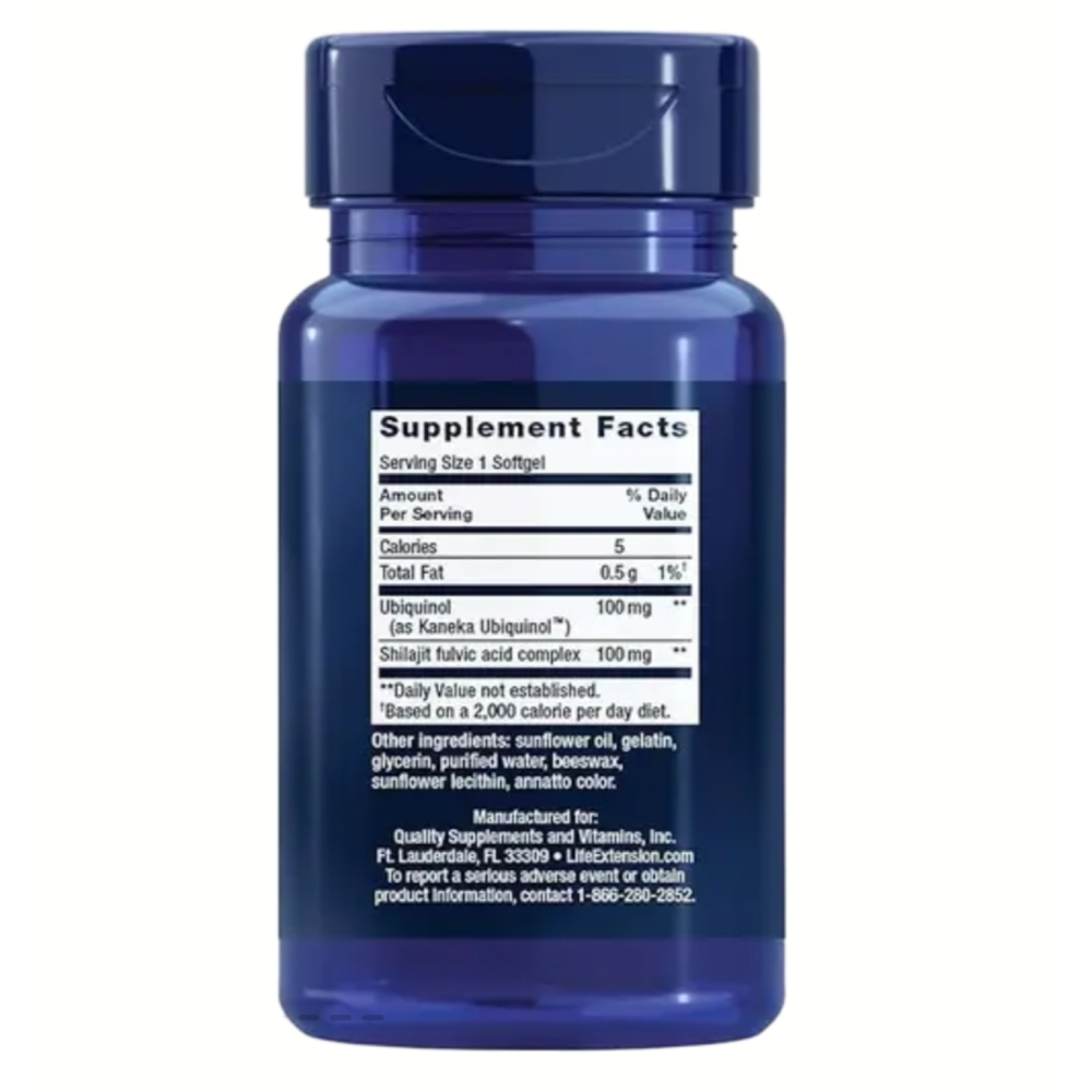 現貨CoQ10泛醇Ubiquinol還原型輔酶Q10 QH 添加富里酸 100mg 60粒 Life Extension-細節圖2