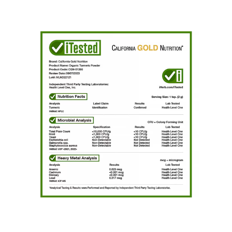 California Gold Nutrition, 超級食物，薑黃粉，4 盎司（114 克）-細節圖4