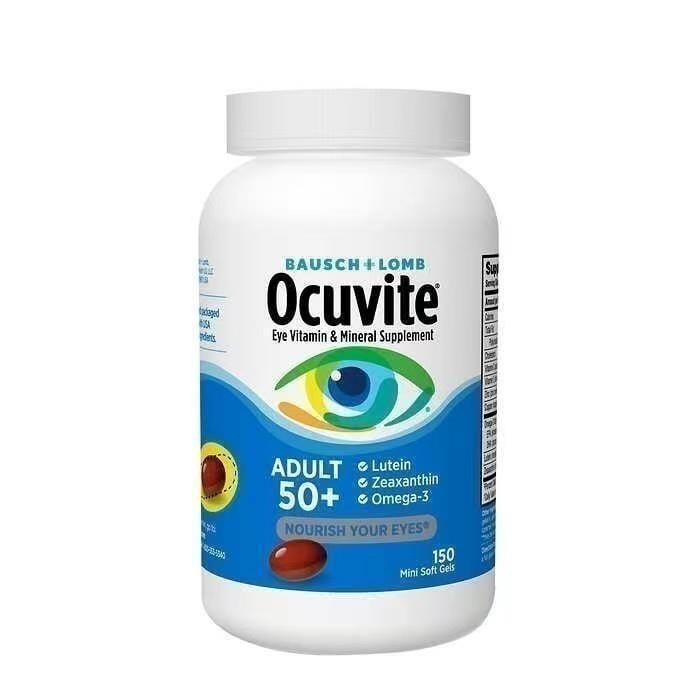 Ocuvite現貨ADULT50+葉黃玉米黃素150粒金盞花魚油EPA多元不飽和脂肪DHA維CDE鋅銅Omega3脂肪酸-細節圖3
