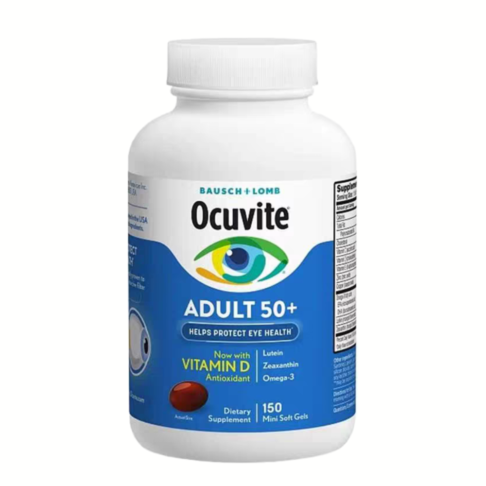 Ocuvite現貨ADULT50+葉黃玉米黃素150粒金盞花魚油EPA多元不飽和脂肪DHA維CDE鋅銅Omega3脂肪酸-細節圖5