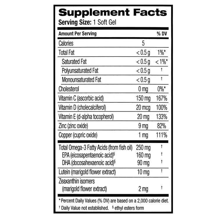 美國代購Ocuvite EYE 葉黃素 50粒 多種維生素礦物質視益眼-細節圖3