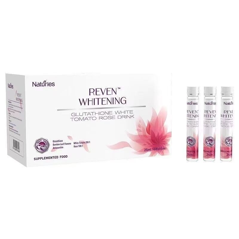 Naturies紐西蘭奈氏力斯REVEN Whitening穀胱甘肽酵母冰晶番茄白番茄蝦紅素竹葉黃酮紅葡萄籽玫瑰花飲-細節圖2