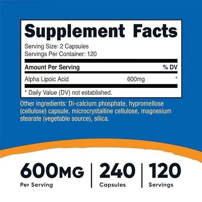 【現貨快速達】美國Nutricost Alpha Lipoic Acid阿爾法α硫辛酸，每粒300mg，240粒-細節圖3