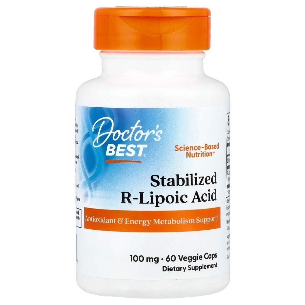 【現貨】Doctor＇s Best, 穩定化 R-硫辛酸含生物素，100mg，200mg ，素食膠囊-細節圖2