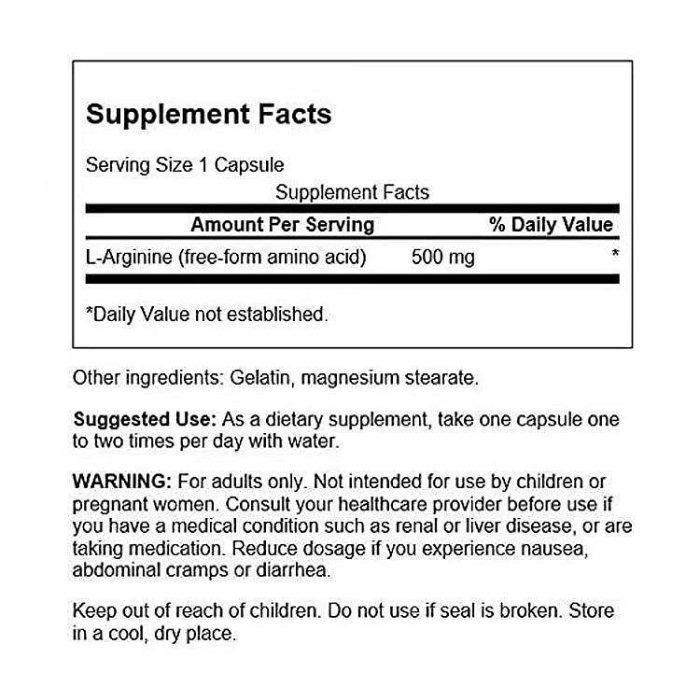【現貨快速達】左旋精胺酸500mg 100粒/200粒，850mg 90粒斯旺森美商SWANSON L-Arginine-細節圖6