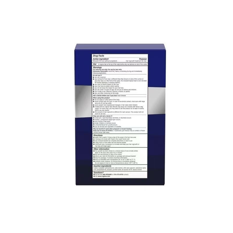 【現貨】美國 Rogaine 落健培健男士頭髮頭皮髮根毛囊慕斯泡沫強效單瓶60g，1瓶，3瓶整盒-細節圖2