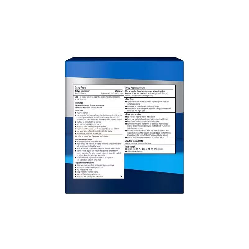 美國直郵 Rogaine 落健培健男士頭髮頭皮髮根毛囊營養液強效單瓶60g，1瓶，3瓶整盒-細節圖2