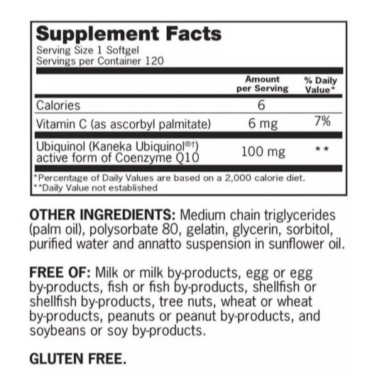 【現貨速達】美國 Costco Qunol Mega Ubiquinol 水溶性脂溶性還原型泛醇輔酶 CoQ10，120-細節圖4