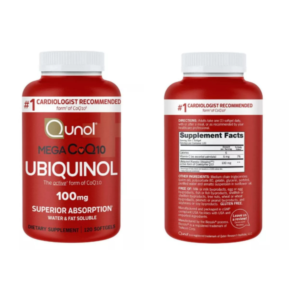 【現貨速達】美國 Costco Qunol Mega Ubiquinol水溶性脂溶性還原型泛醇輔酶 CoQ10，120粒-細節圖3