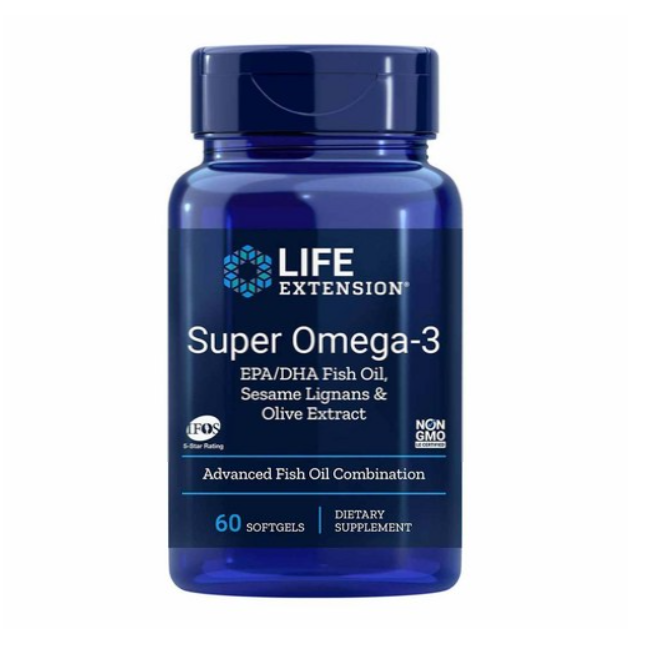 LIFE EXTENSION超級Omega-3魚油EPA軟膠囊DHA橄欖果羥基酪醇和橄欖苦苷石榴籽60粒120粒240粒-細節圖2