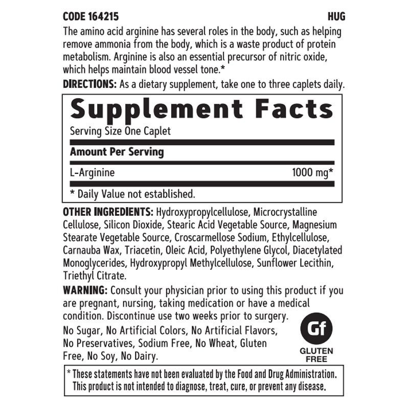 【現貨】美國GNC左旋精胺酸500mg90粒，1000mg90粒，180粒，L-左旋精胺酸加強型瓜胺酸500mg120粒-細節圖5