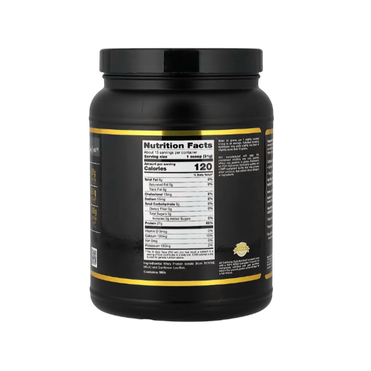 California Gold Nutrition, 運動系列，分離乳清蛋白，原味，1 磅（454 克）-細節圖2