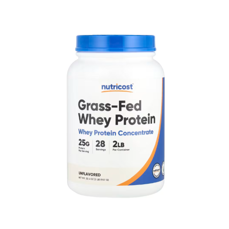 Nutricost,草飼濃縮乳清蛋白，原味，2 磅（907 克）,草飼濃縮乳清蛋白，原味，5 磅（2,268 克）-細節圖2