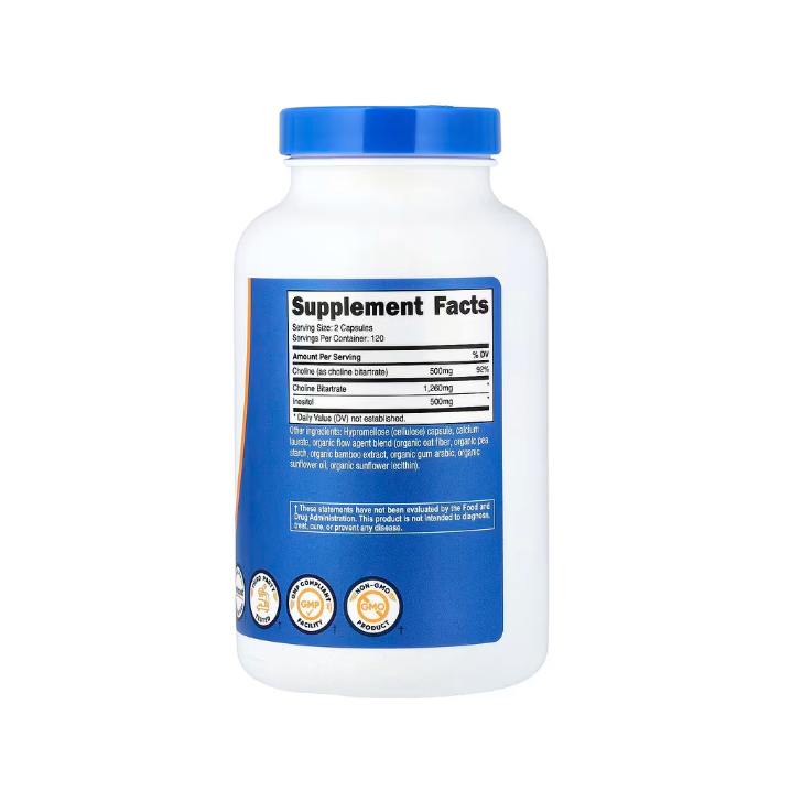 【現貨】Nutricost, 膽鹼和肌醇，240 粒膠囊-細節圖2