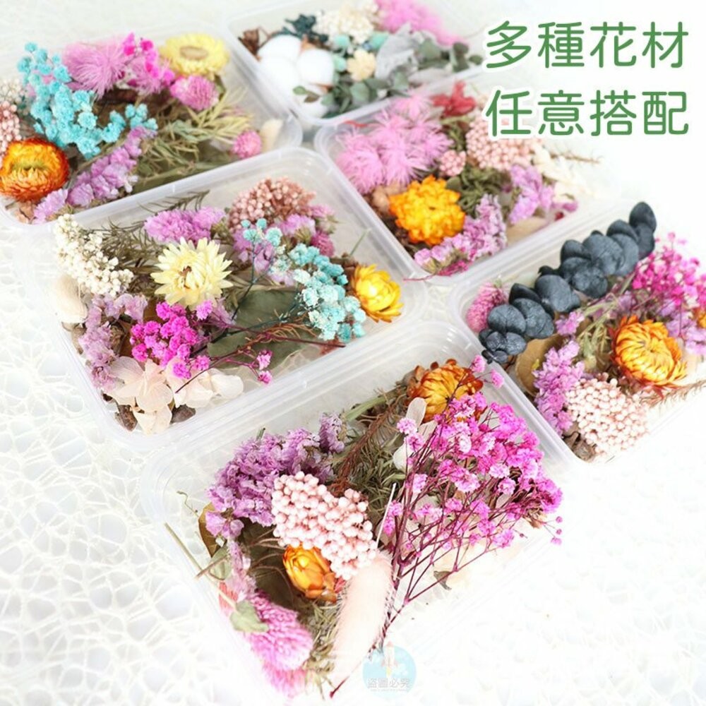 小布點∣乾燥花材料組∣乾燥花 永生花 乾花 材料包 拼貼 彩繪 DIY 美勞 手作材料 decoupage-細節圖5