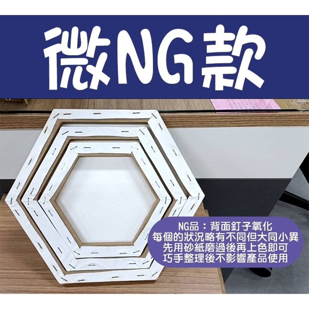 三入套組【六角型】NG背面釘子氧化