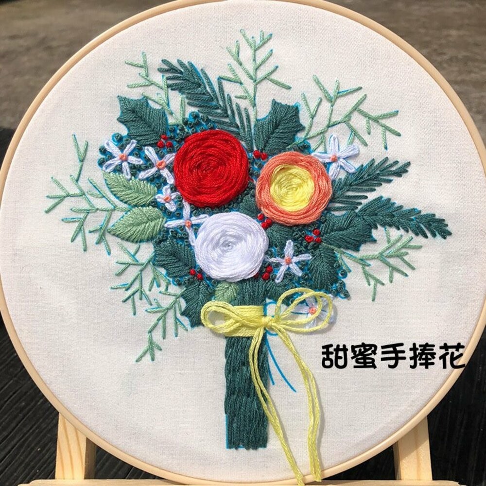 小布點小布點∣繁花歐式刺繡材料包-含繡朋∣親子手作 兒童手作 DIY 美勞 手作材料 美勞 手作 幼稚園 安親班 補習-規格圖11