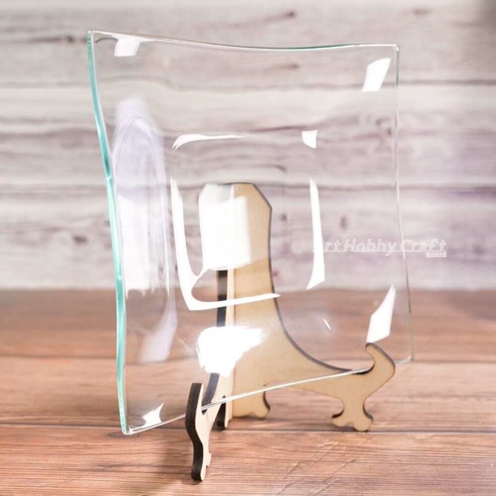 小布點∣玻璃盤∣玻璃盤 荷葉玻璃盤 厚玻璃盤 玻璃圓盤 玻璃方盤 蝶古巴特 拼貼 彩繪 DIY 美勞-規格圖7