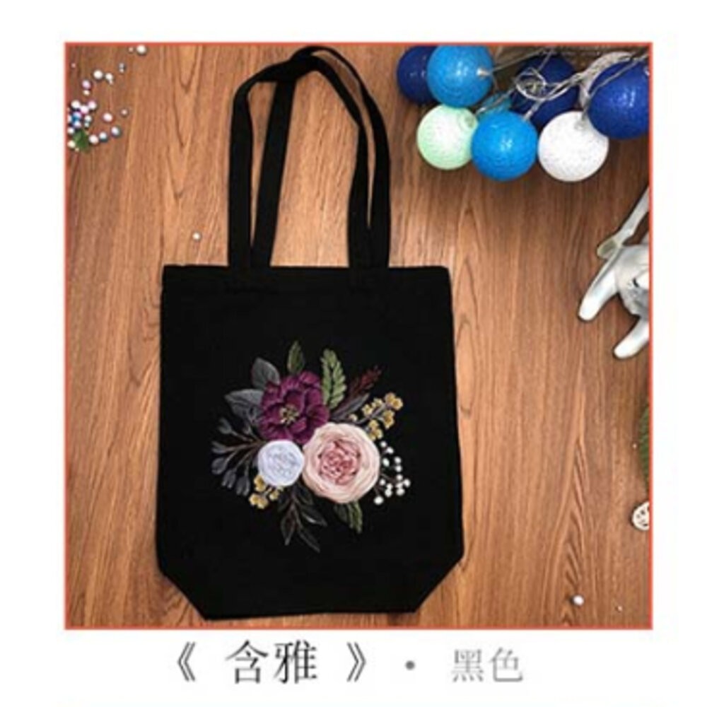 小布點刺繡帆布包DIY材料包自製手工包 手工藝DIY 親子手作 兒童手作 DIY 美勞 手作材料 手作 安親班-規格圖9