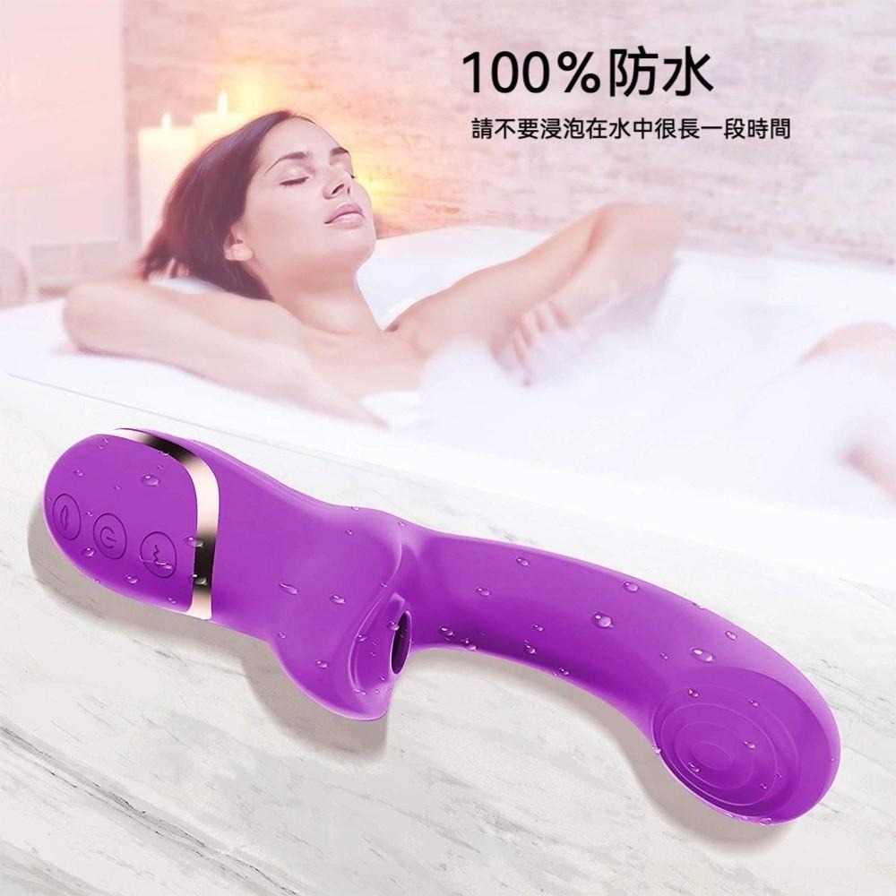 愛如潮水❤ 玫瑰按摩棒 女用震動按摩棒 雙頭自慰器 防水按摩棒 吸吮器 吸吮按摩棒-細節圖7