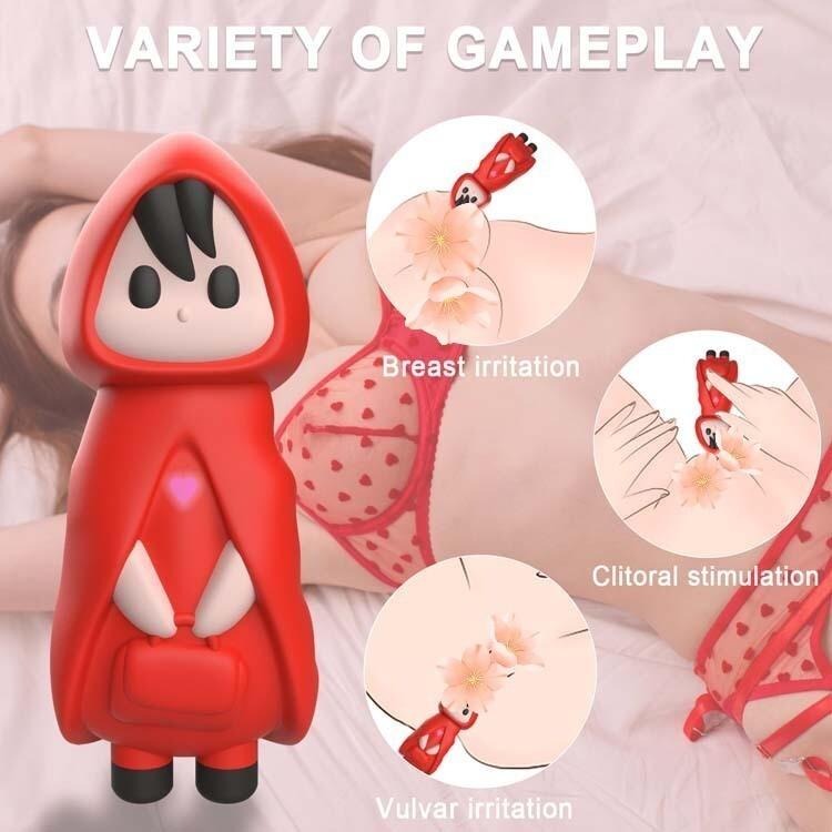 愛如潮水❤ 小紅帽 按摩棒 震動按摩棒 女用按摩棒 女用情趣用品 靜音按摩棒 自慰器 造型按摩棒-細節圖6