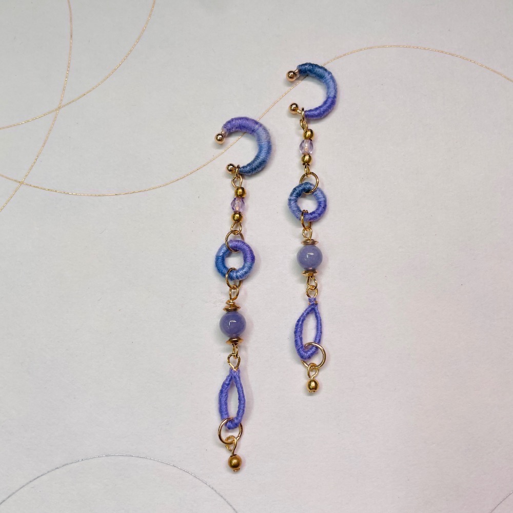 水晶纏繞編織耳骨夾（單支）-細節圖5