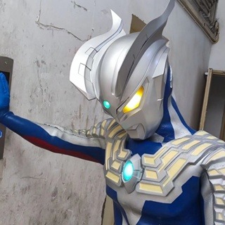 台灣現貨｜奧特曼頭盔 賽羅頭盔 迪咖頭盔 鹹蛋超人 超人力霸王 COS可發光 cosplay-細節圖2