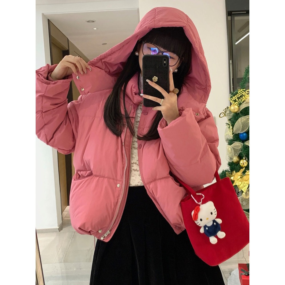 短款連帽可拆鴨絨外套-細節圖3
