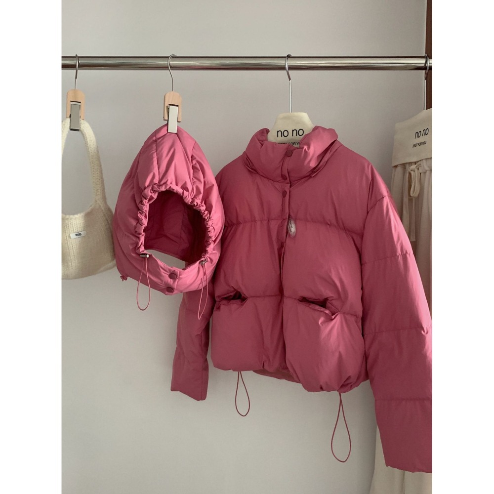 短款連帽可拆鴨絨外套-細節圖5