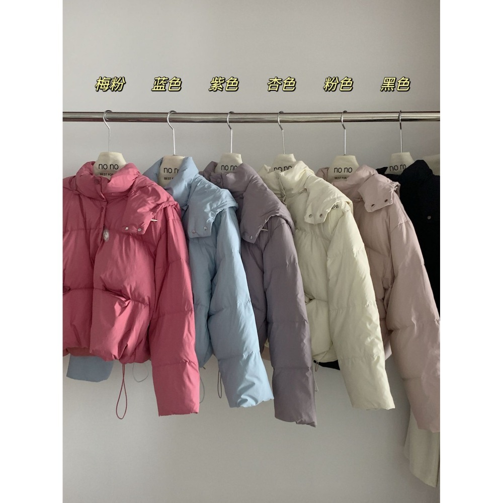 短款連帽可拆鴨絨外套-細節圖6