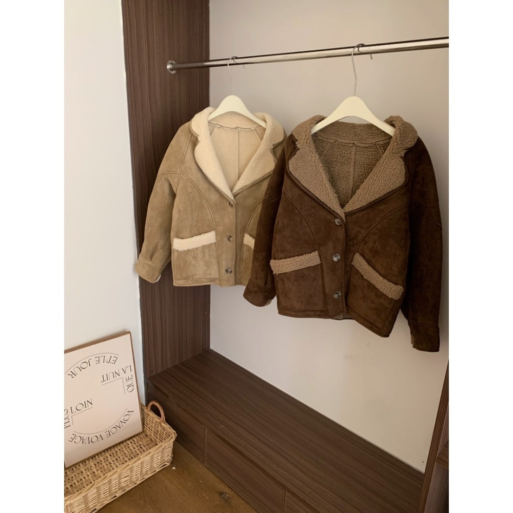 麂皮羔羊機車外套-細節圖5