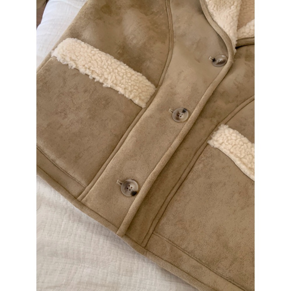 麂皮羔羊機車外套-細節圖6