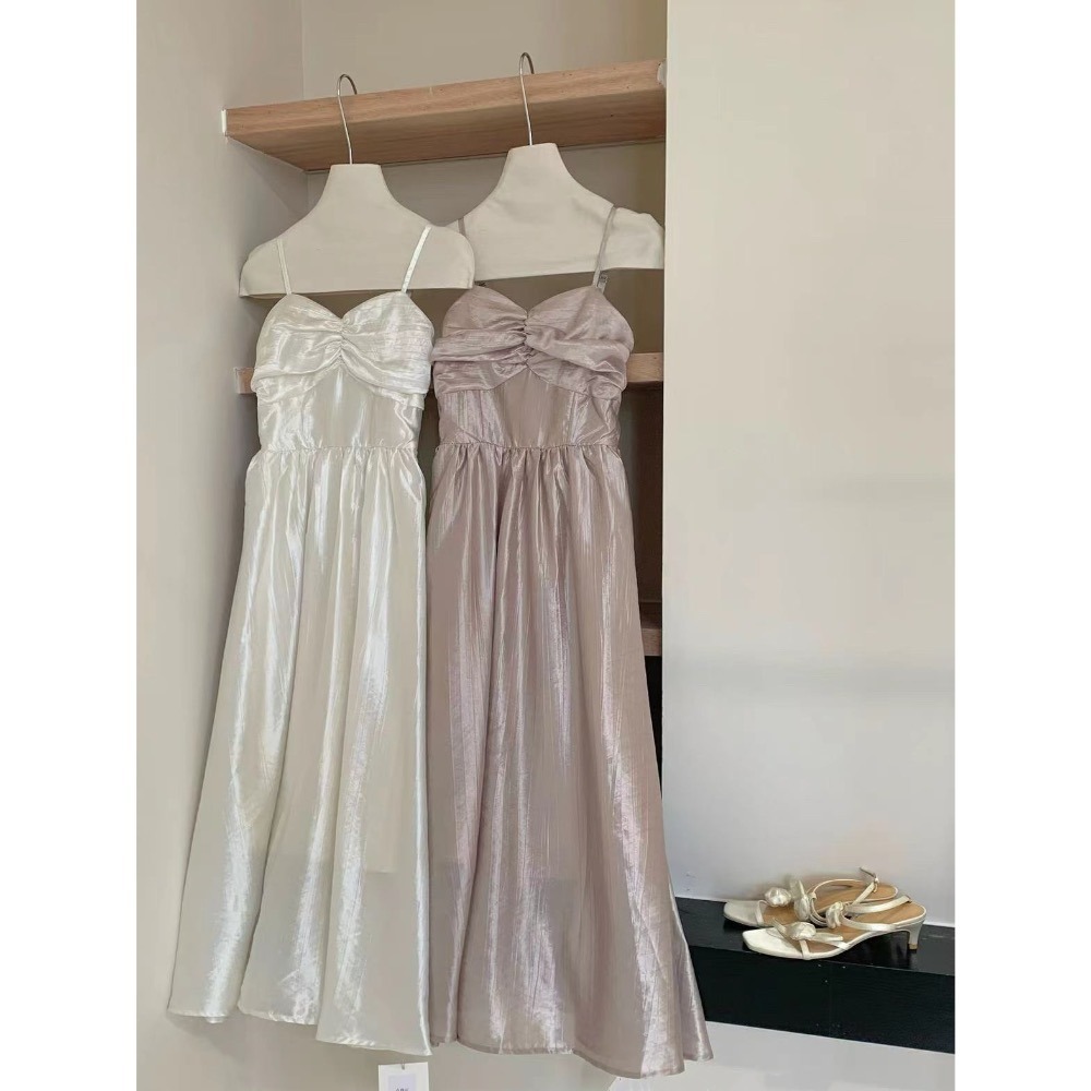 桃心領珠光洋裝-兩色｜TIAMTIAM-細節圖6