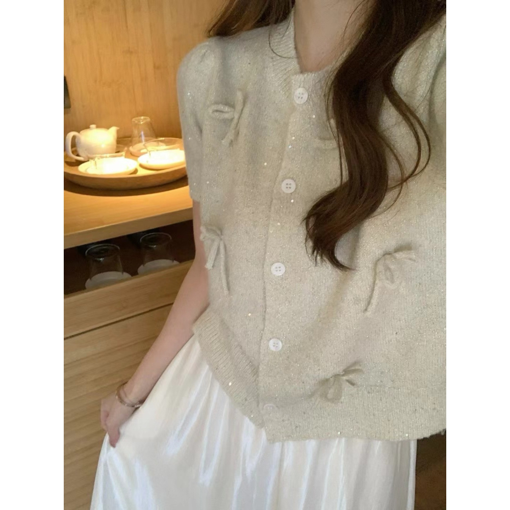 閃閃蝴蝶結上衣-三色｜TIAMTIAM-細節圖8