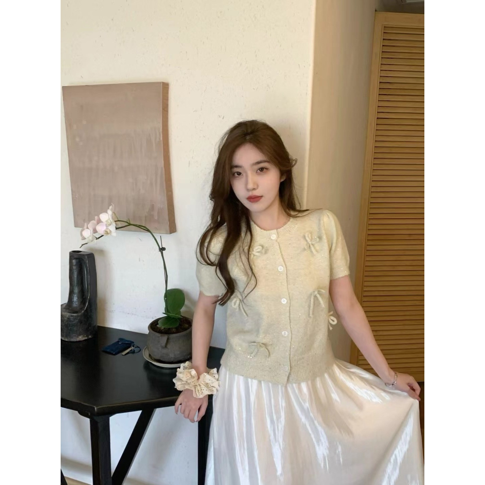 閃閃蝴蝶結上衣-三色｜TIAMTIAM-細節圖10