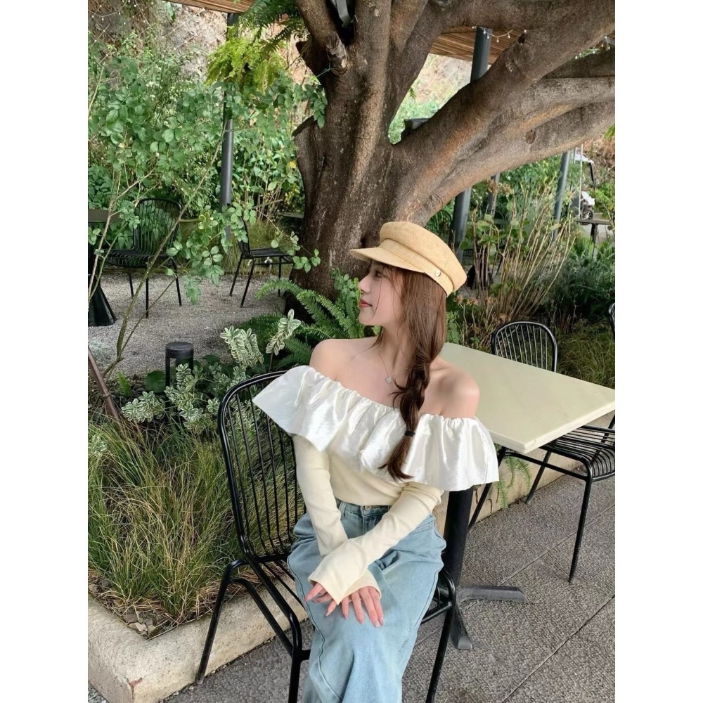 波浪珠光上衣-三色｜TIAMTIAM-細節圖3