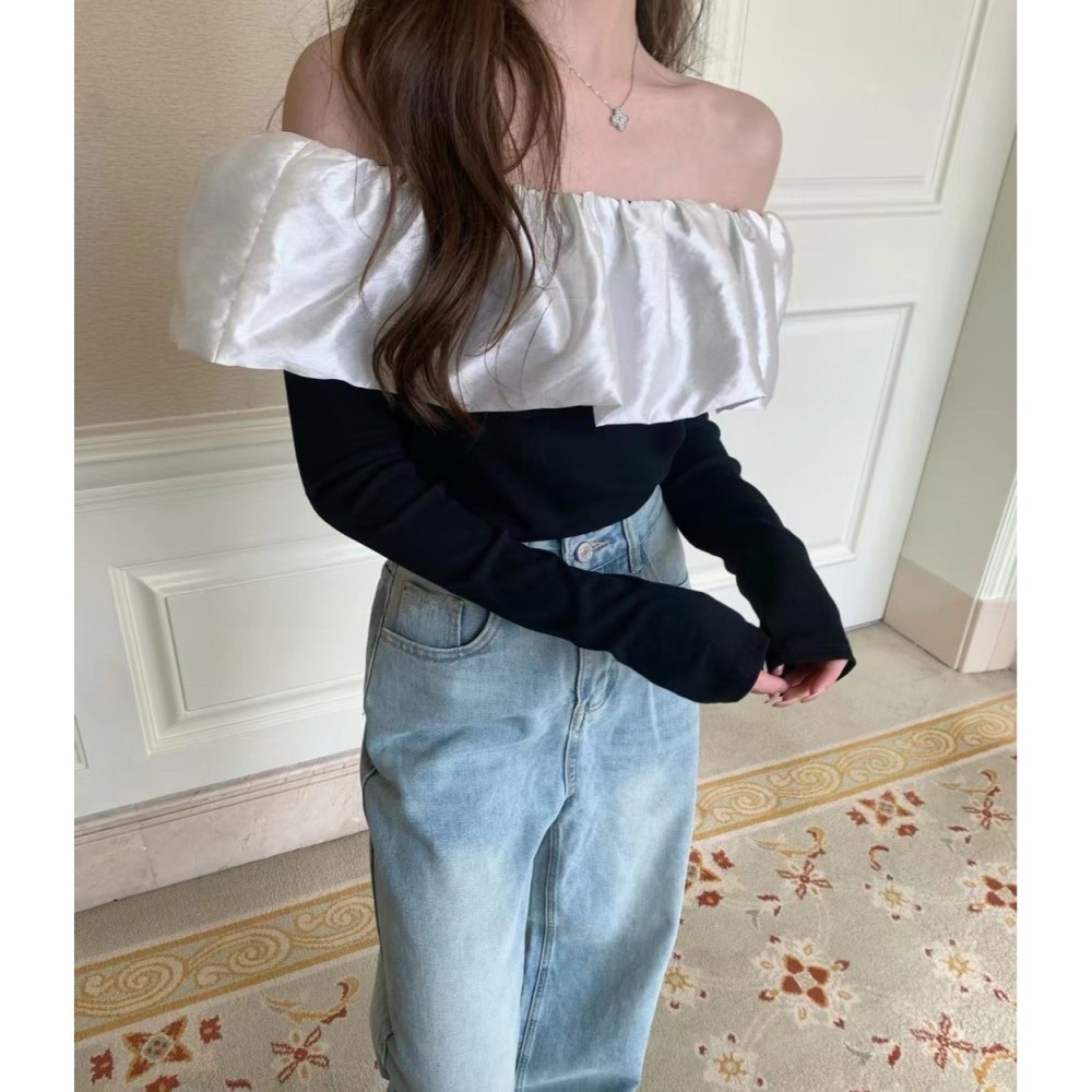 波浪珠光上衣-三色｜TIAMTIAM-細節圖7