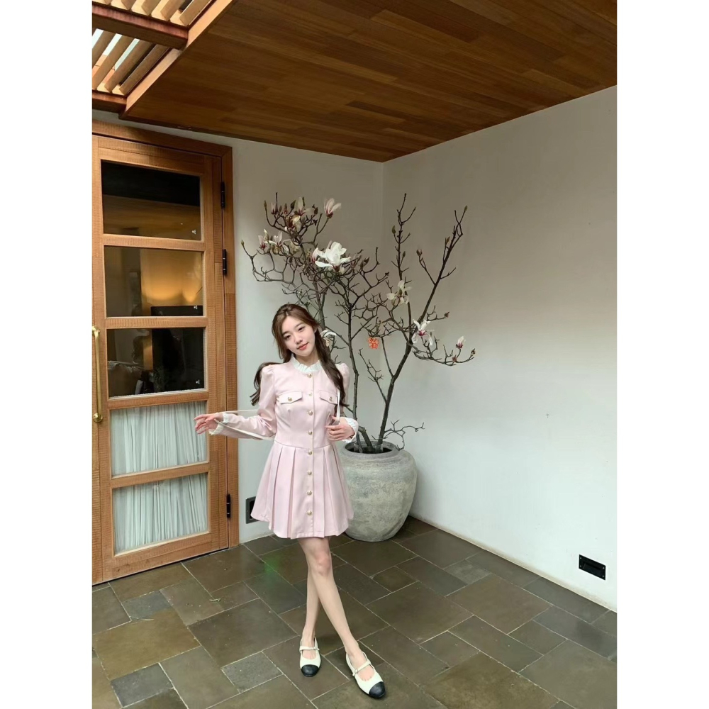 花邊小立領洋裝-三色｜TIAMTIAM-細節圖3