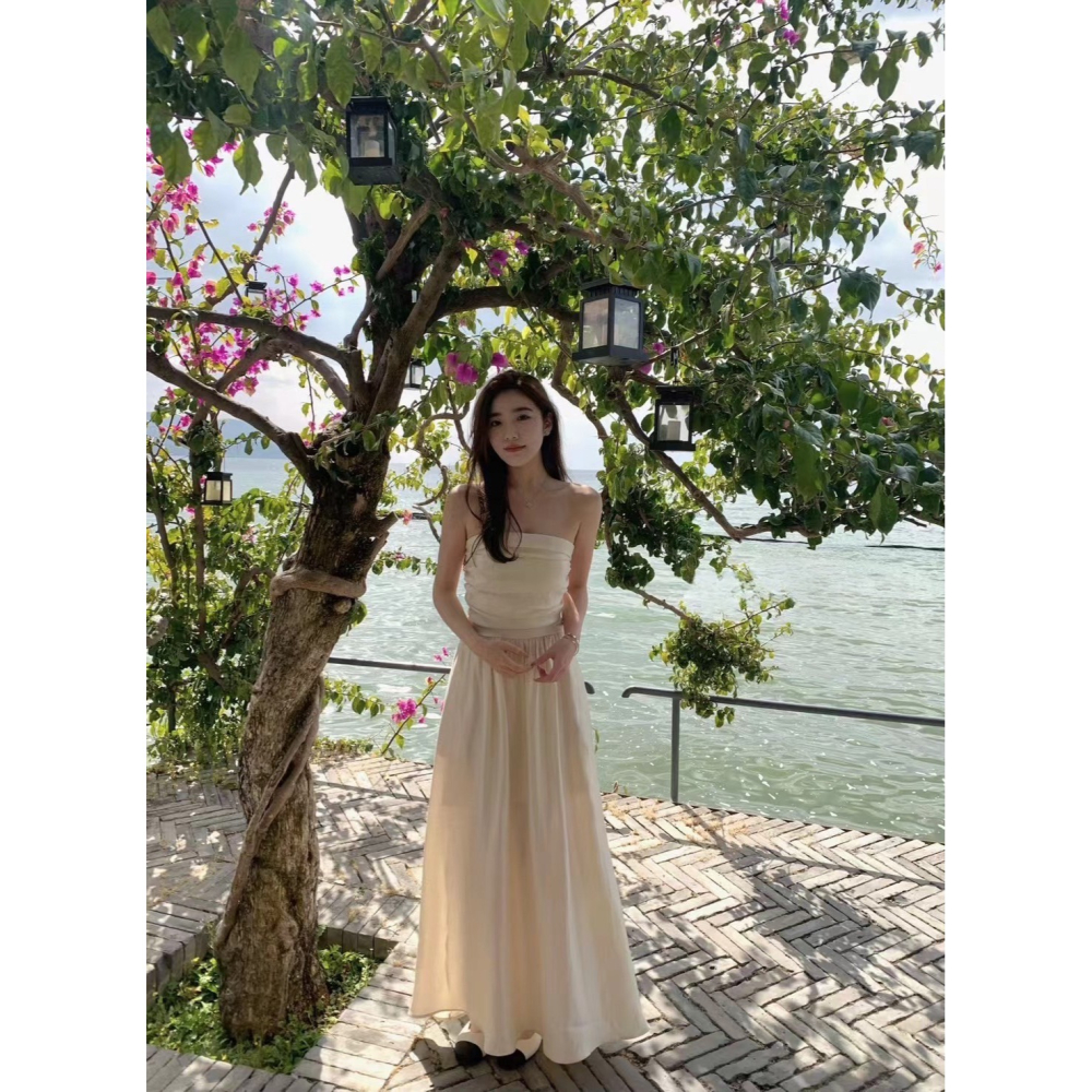 皺褶珠光洋裝-兩色｜TIAMTIAM-細節圖4