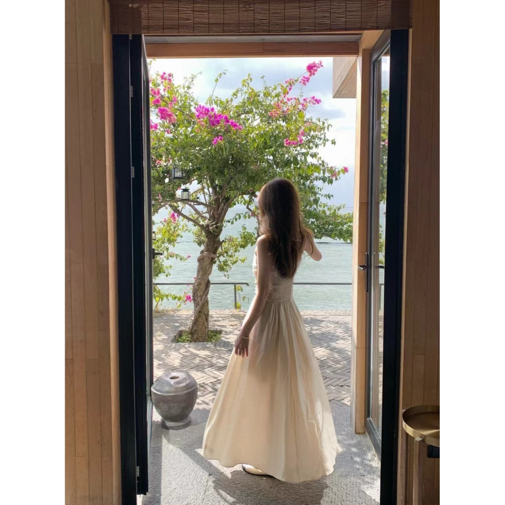 皺褶珠光洋裝-兩色｜TIAMTIAM-細節圖5