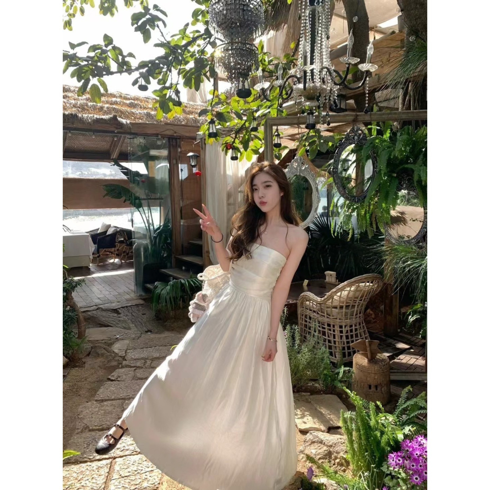 皺褶珠光洋裝-兩色｜TIAMTIAM-細節圖7