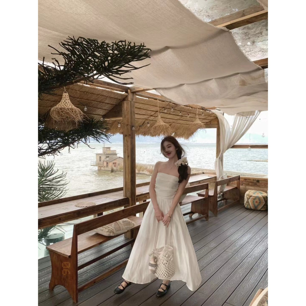 皺褶珠光洋裝-兩色｜TIAMTIAM-細節圖9